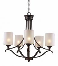  70665 ROB - 5LT CHANDELIER-CURVED ENDS-ROB